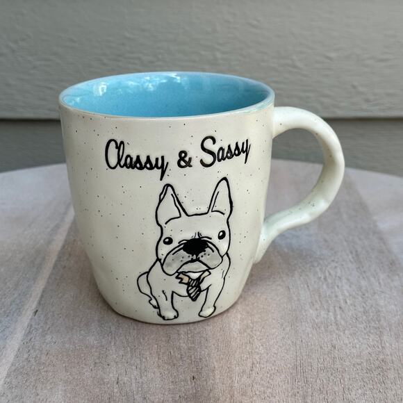 Large Coffee Mug Classy & Sassy French Kisses Series. Frenchie With Necktie New - Picture 6 of 11